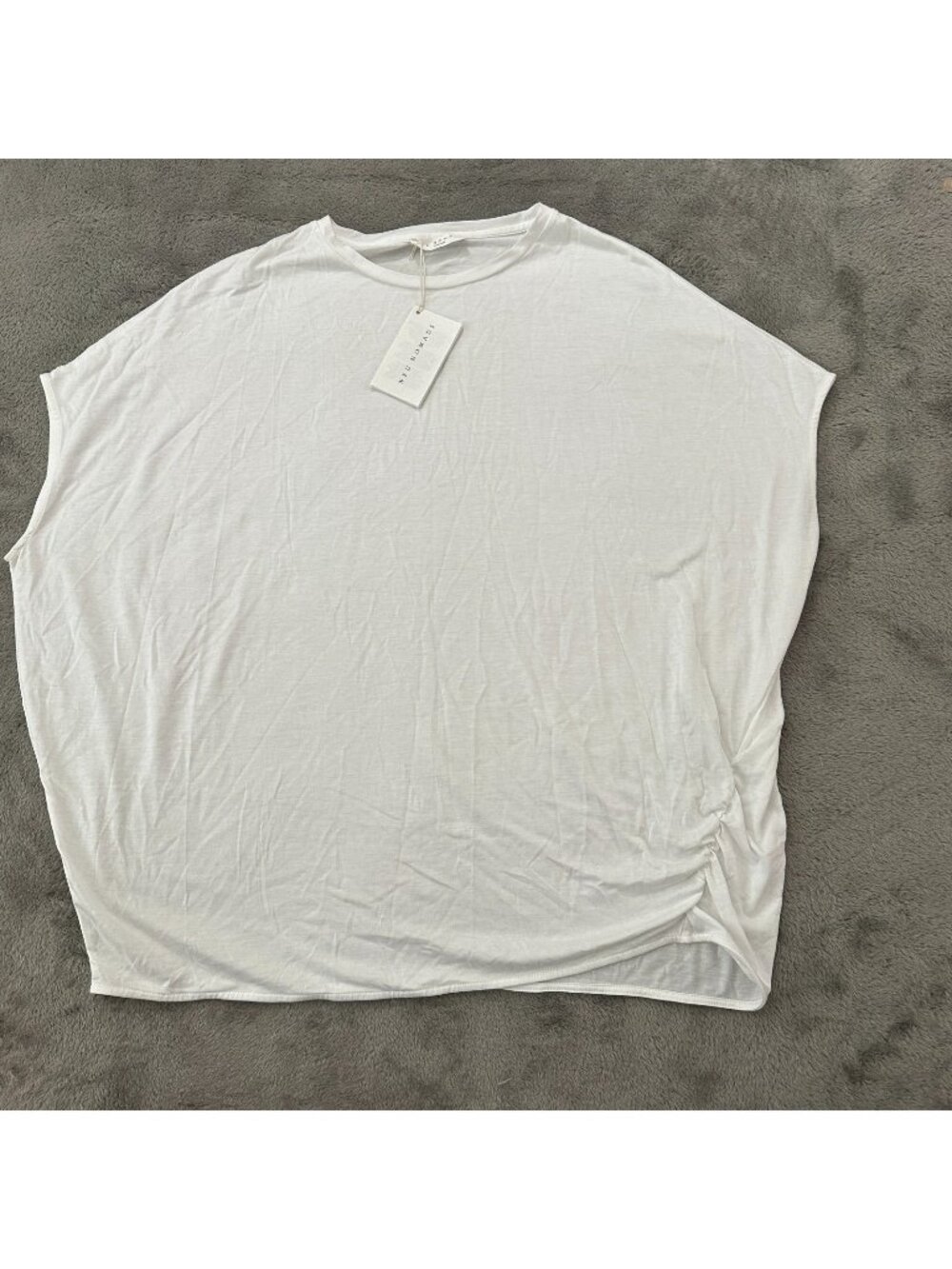 NWT Neu Nomads Recoleta Short Sleeve White Tee Shirt Oversized SMALL Minimalist
